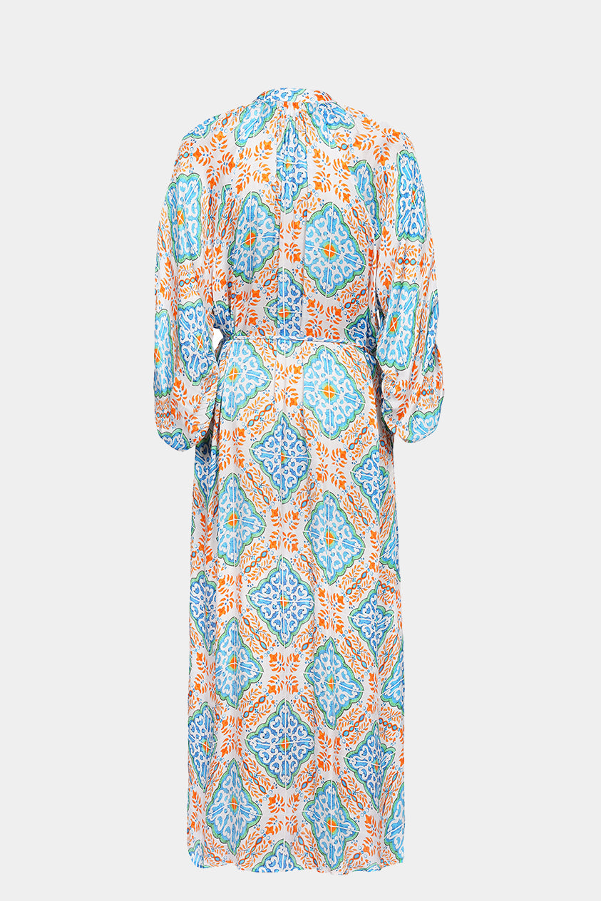 BRDR Tamara Orange Tile Dress