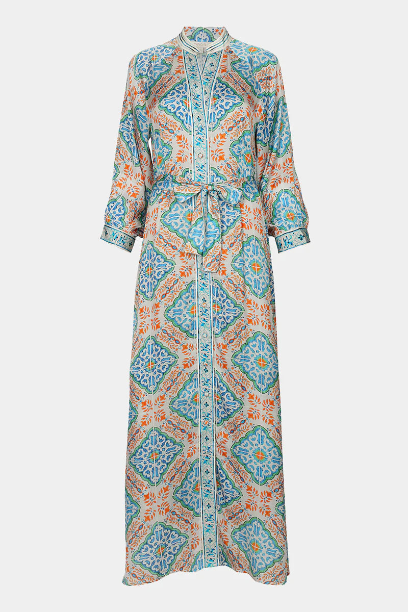 BRDR Bandana Orange Tile Dress
