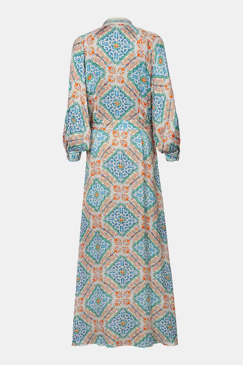 BRDR Bandana Orange Tile Dress