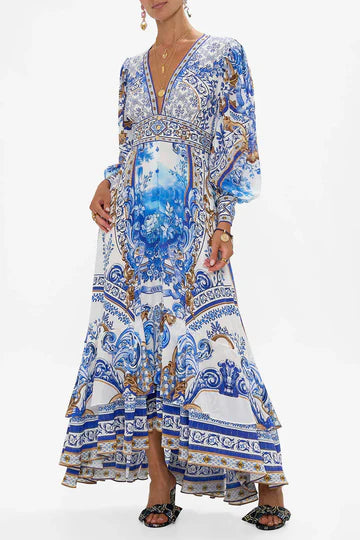 camilla blue dress Summer Poppy Camilla Dress L