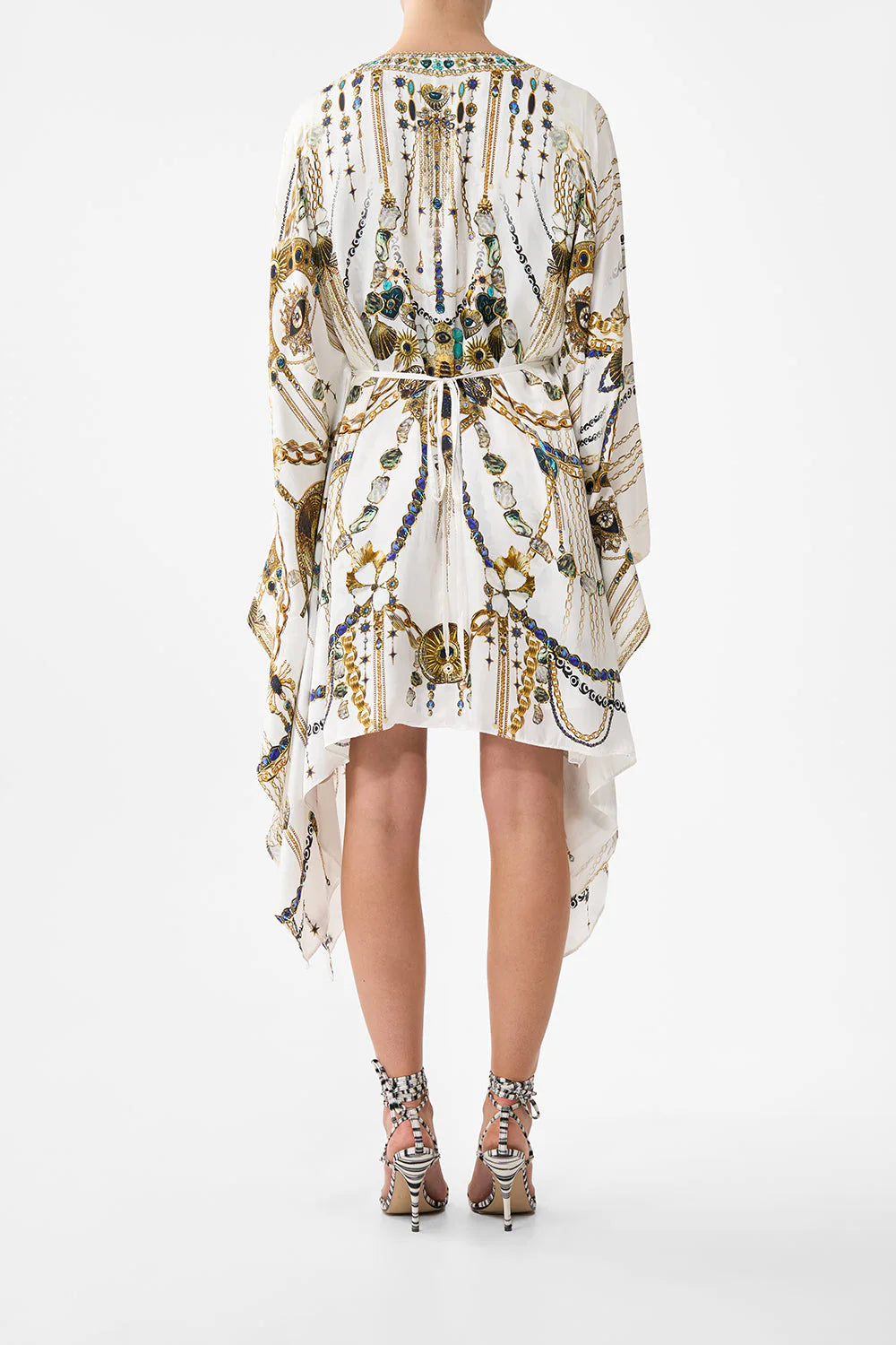 Chain Gang Short Kaftan with Waist Tab