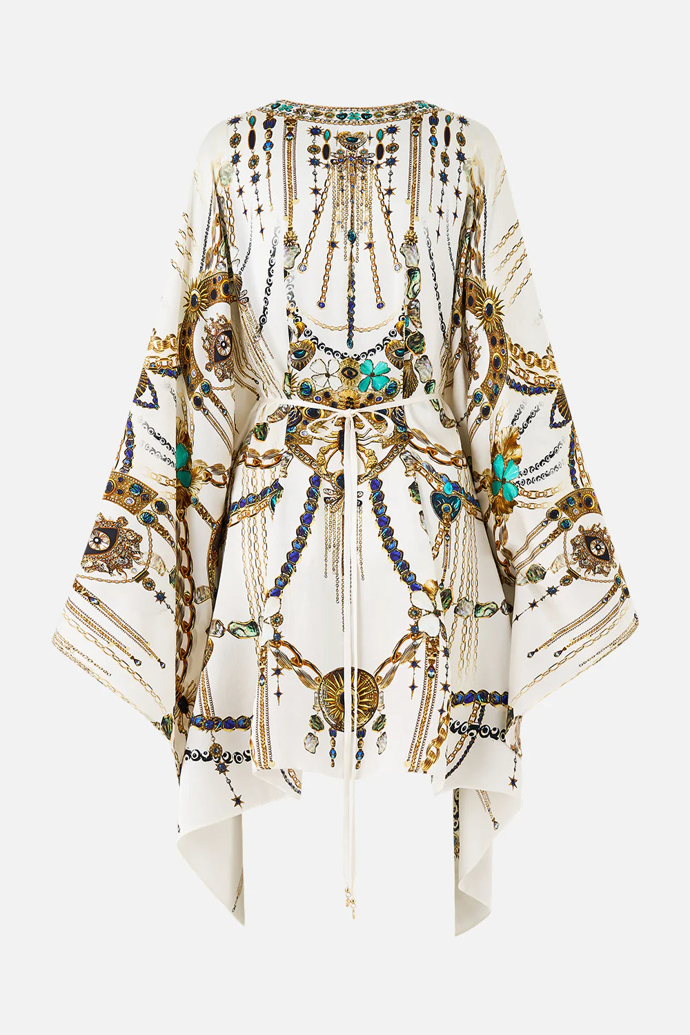 Chain Gang Short Kaftan with Waist Tab