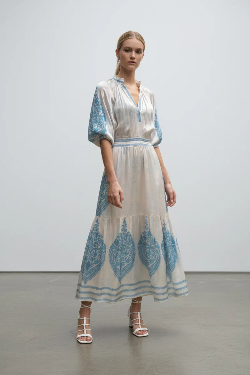 BRDR Hycinth Airy Blue Mix Dress