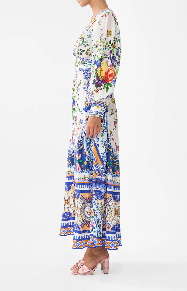 Camiila Silk Button Front Dress