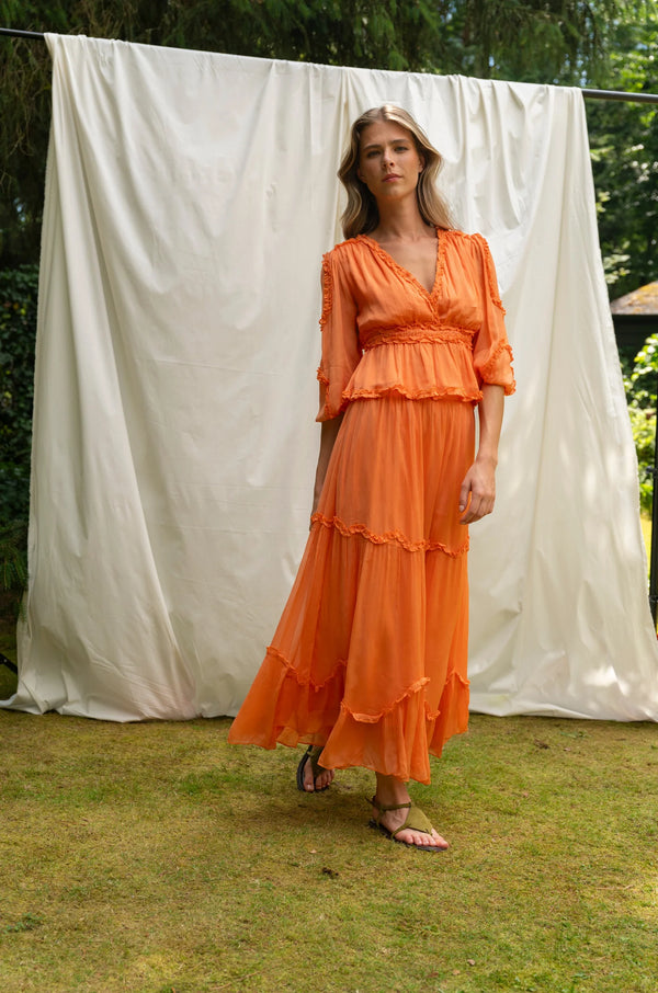 BRDR Valentina Dusky Orange Skirt