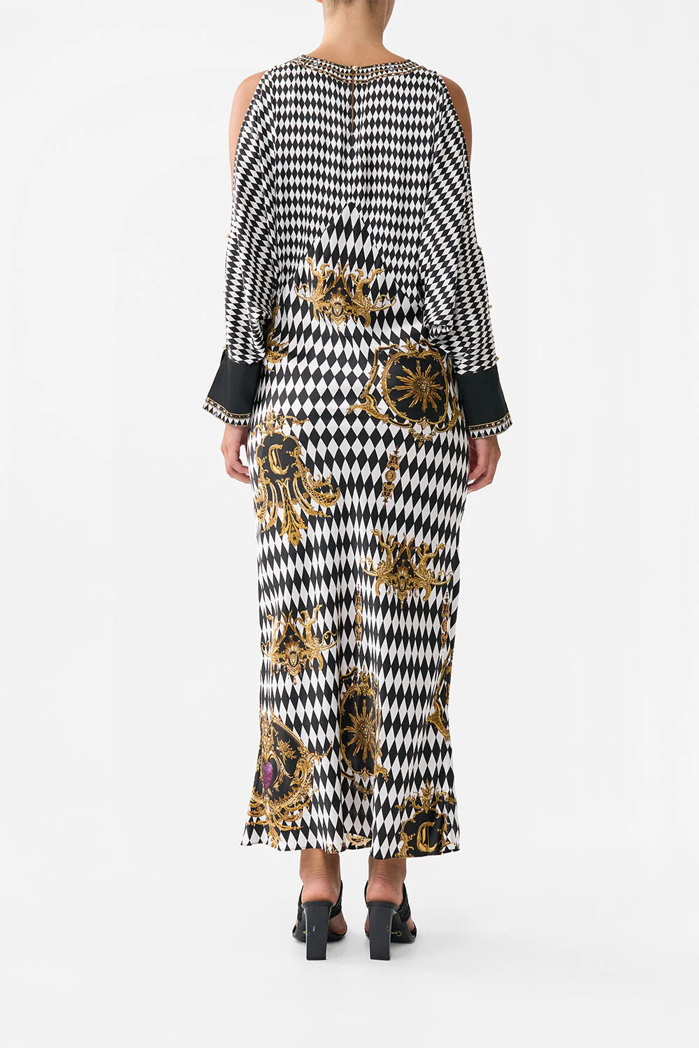 Camilla Monarchy Mania Draped Shoulder dress